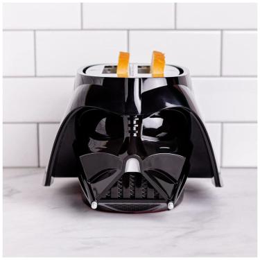 Imagem de Torradeira 2 Fatias com Tema Star Wars Darth Vader, Acende Luz e Faz Sons, 110V 650W, Uncanny Brands, Preta