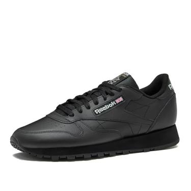 Imagem de Reebok Tênis masculino clássico de couro, Core Black/Core Black/Pure Grey 34, 37