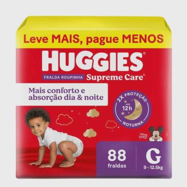Imagem de Fralda huggies supreme care roupinha G max 88 unidades