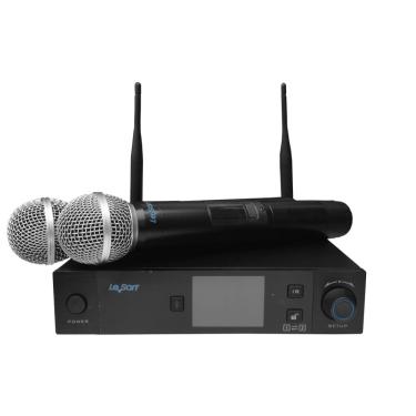 Imagem de Microfone Profissional de Mão Duplo Sem fio ls vks 2 - leson