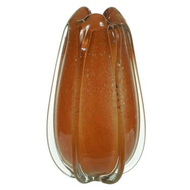 Imagem de Vaso decorativo vidro tipo murano marrom 38CMX21CM florarte