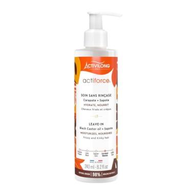 Imagem de Activilong Actiforce Leave-in – hidrata, define, nutre e protege seus cachos – infundido com óleo de rícino preto e sapote – Força e vitalidade para o seu cabelo sem resíduos oleosos – 240 ml.