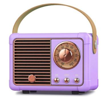 Imagem de Alto-falante Bluetooth PRUNUS J-999 Retro Vintage Purple