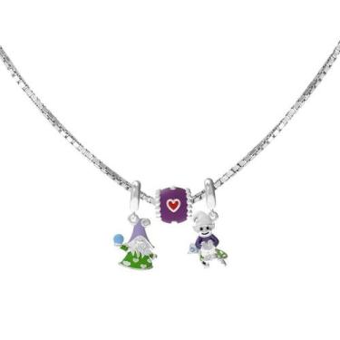 Imagem de Colar do Signo de Touro Veneziana e Berloques de Prata e Resina. - Con