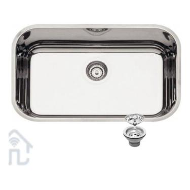 Imagem de Cuba Inox N2 Tramontina Pia Cozinha Lavínia Prime 56x34x17 Alto Brilho