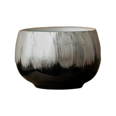 Imagem de Xícara mestre de prata esmaltada em ouro preto para sala de chá, conjunto de chá Kung Fu feito à mão, xícara mestre Zen 195 ml