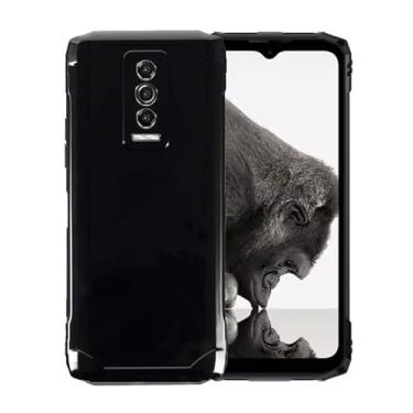 Imagem de WDMYLFTW Capa de silicone para Doogee Blade 10 Pro, capa protetora de corpo inteiro com toque macio e sedoso, à prova de choque com forro de microfibra (preto)