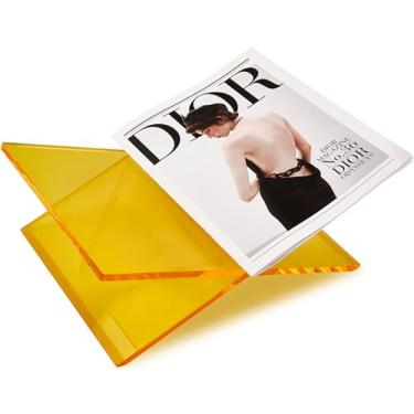 Imagem de Honygebia Suportes de livros de acrílico dourado – Suporte de livros de acrílico com moldura cruzada, suporte aberto para exibição e leitura, adequado para arte, Bíblia, livro de receitas, cavaletes,