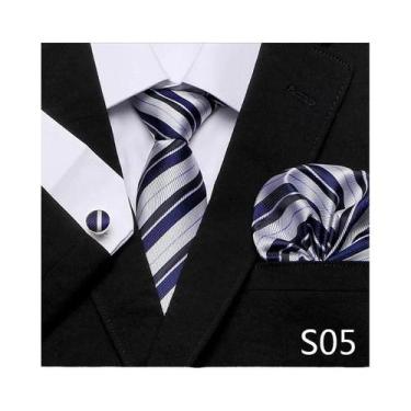 Imagem de Conjunto de Abotoaduras e Gravata Xadrez Vermelha para Homens - Ideal 