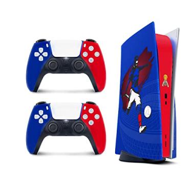 Imagem de TACKY DESIGN Adesivos da Copa do Mundo 2022 Skin para Playstation 5 Console e 2 Controladores, Adesivos de Futebol PS5 Skin Vinyl 3M Decalque de Equipes Nacionais Capa completa (versão em disco, skin
