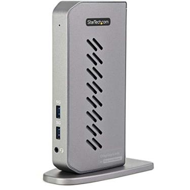 Imagem de USB-C USB-A Dock – Estação de ancoragem USB 3.0 universal híbrida para laptop USB-C ou USB-A – Monitor duplo 4K 60Hz HDMI/DisplayPort – 6X USB-A, GbE – USB 3.1/3.2 Geração 1 – Windows/Mac (DK30A2DHU)
