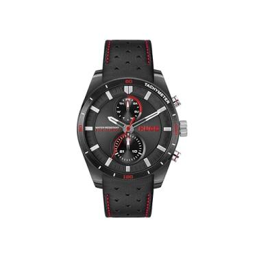 Imagem de HUGO Relógio masculino multifuncional de quartzo 3H #Fast, aço inoxidável, resistente à água até 5 ATM/50 metros, relógio elegante e esportivo, presente para ele, 44 mm, Preto fosco
