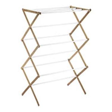 Imagem de Varal Vertical 3 Andares Em Bambu Com Hastes Metálica - Oikos