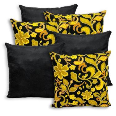 Imagem de Kit 6 Capas de Almofada Lisa e Estampada 40x40cm Zíper Gorgurinho - BE