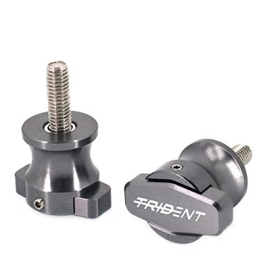 Imagem de Acc-Creativity Par de bobinas deslizantes de carretel de braço oscilante para motocicleta compatível com Triumph Trident 660 2021-2022 (titânio)