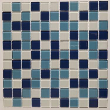 Imagem de Pastilha De Vidro Cristal Mix Glass Mosaic 30cmx30cm (placas) Azul