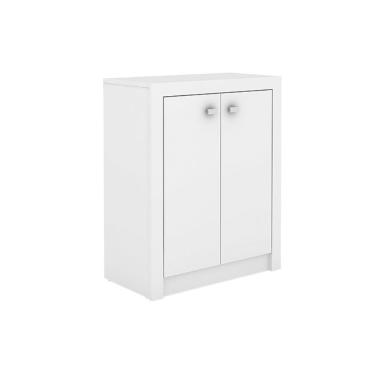 Imagem de Balcão De Escritório Me4103 C/ 2 Portas Branco - Tecno Mobili