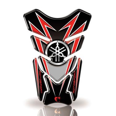 Imagem de Protetor De Tanque Adesivo Moto Yamaha -Motosport Vermelho E Preto