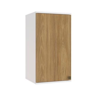 Imagem de Armário Aéreo Celeste Kappesberg 100% Mdf 1 Porta Branco/nogueira 40cm