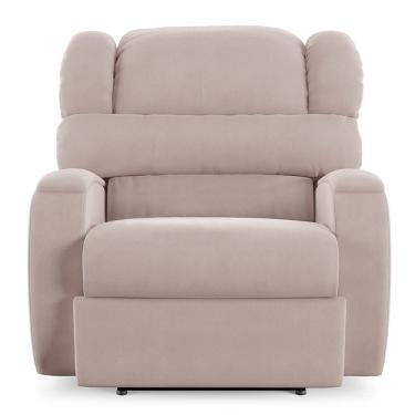Imagem de Poltrona Do Papai Reclinável Napoli Power Elétrica Massagem Veludo Rosê Fh1