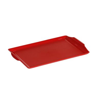 Imagem de Bandeja Square Retangular 23x35 Vermelha Em Polipropileno Linha Tropical Vem