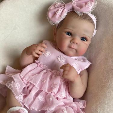 Imagem de Reborn Baby Doll OtardDolls, corpo completo de vinil de 50 cm para cri