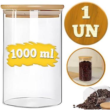 Imagem de Porta Mantimentos Potes De Vidro Premium Frasco Hermético Condimentos 