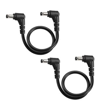 Imagem de GINTOOYUN Cabo De Extensão Alimentação Dc 2 Peças 5,5 Mm X 2,1 Mm, Ângulo Reto 90 Graus, Macho Para Adaptador 12 V, Fita Led Câmera Segurança Cctv, Roteadores, Impressoras Etc. (0,3 M)