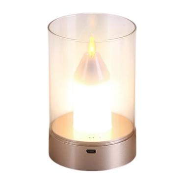 Imagem de XLWLLNJ Recarregável Brilho Dimmível de Candle Night Elepless Light LED Candle de tealight para Holiday Garden Wedding Outdoor Indoor