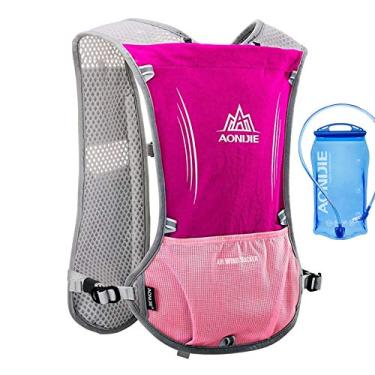 Imagem de AONIJIE Mochila Multifuncional Para Esportes Ao Ar Livre 5L, Acampamento, Ciclismo, Corrida, Escalada, Caminhada, Colete De Hidratação (Rosa + Bexiga 1,5L)