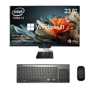 Imagem de Computador All In One Intel I5 16GB ram Ssd 256GB Pc Completo Tela 23,
