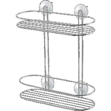 Imagem de Suporte Duplo com Ventosas para Box Arthi 1506 Cromado