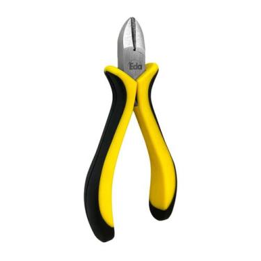 Imagem de Alicate de Corte pequeno para eletrônica com mola 4.1/2" Amarelo e Pre