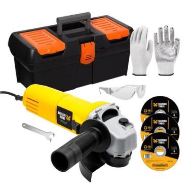 Imagem de Esmerilhadeira Lixadeira Angular 820W 110V Kit Acessórios - Faster, 11