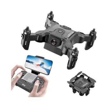 Imagem de Preto Cinza Dobrável Mini Drone Câmera Hd Wifi Fpv Pressão De Ar Altit