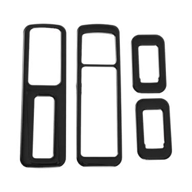 Imagem de VekAuto Tampa de acabamento de painel de interruptor de elevação de janela para Lexus RX 2016-2019 Botão de controle de janela de porta de carro dianteiro traseiro acessórios interiores piano preto