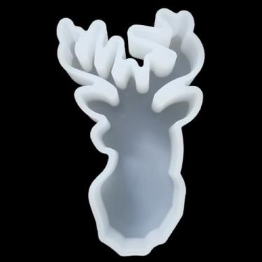 Imagem de 【 Mais de 300 designs opcionais】Molde de freshie em forma de cabeça de cervo Fuehbur para frescor de silicone para frescor de carro, contas de aroma, molde de sabão, molde de vela, molde de pingente seguro para forno