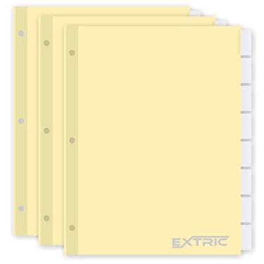 Imagem de Divisores de fichário, 8 abas para fichário de 3 anéis, 3 conjuntos de divisórias de fichário com abas (total de 24 abas para fichários) - Divisores de papel com abas de plástico transparente inseríveis