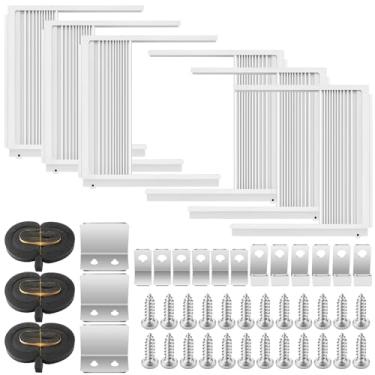 Imagem de CroBlissful 1 conjunto de painéis laterais de ar condicionado de janela com moldura painel lateral de isolamento CA painel extensor de ar condicionado para 10.000 Btu AC que evita ruídos