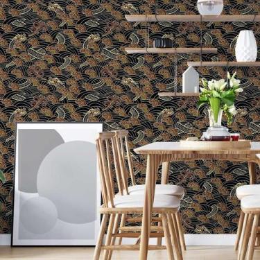 Imagem de Papel de Parede Adesivo Dragão Chinês N05103 Rolo 0,58X2,5M - Adesivo 