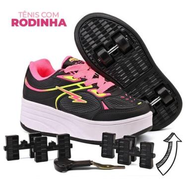 Imagem de Tênis Infantil Patins com 4 Rodinhas Chave para Remoção - The Feet, Ro