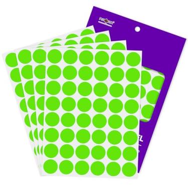 Imagem de PARLAIM Adesivo redondo de ponto verde claro de 2,5 cm, 720 peças, adesivo permanente, código de cores, etiquetas adesivas para escritório, sala de aula, garagem