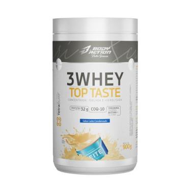Imagem de 3 Whey Top Taste Bodyaction - 900g, Leite Condensado