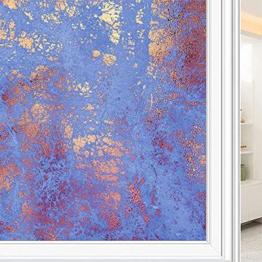 Imagem de Película de janela 3D de mármore, textura de estilo mármore, para porta de vidro, banheiro, sala de estar, L90 x C 190 cm