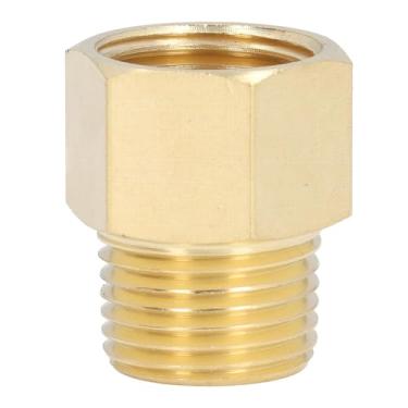 Imagem de WALFRONT Adaptador de Tubo de Latão de 10pcs de 1/2 Polegada Ajuste Macho para Fêmea para Fêmeas de Cano de Extensão para Fêmeas para Cabeças de Chuveiro Linhas de Gás