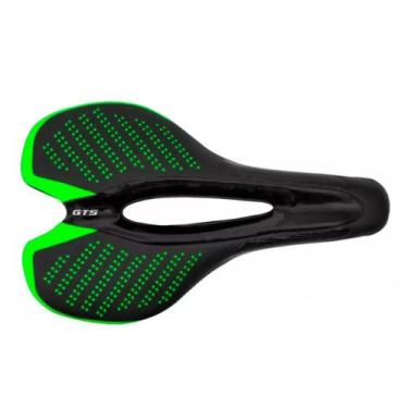 Imagem de Selim gts vazado c/led usb embutido verde recarregavel
