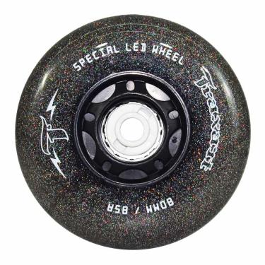 Imagem de Roda Para Patins 80mm Traxart Led/glitter Cor Grafite (jg C 4)