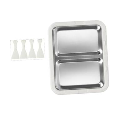 Imagem de Ｂｅｓｇａ Máquina de sorvete Frozen Yogurt Rolls Bandeja Caseira Fácil de limpar Atividades divertidas para Faça você mesmo Prato frio instantâneo, Branco Sem Tampa