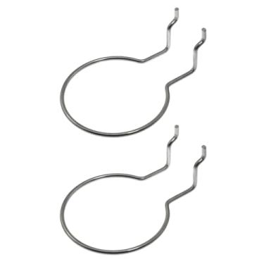 Imagem de Maxmoral 2 peças de ganchos de aço inoxidável para quadro de pegboard suporte de copo de metal rack caixa de armazenamento gancho de pendurar resistente