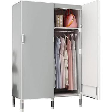 Imagem de Guarda-roupa, Prateleiras De Guarda-roupa Portáteis, Armário De Tecido Com Trilho De Suspensão, Organizador De Armazenamento De Armário De Roupas Para Quarto, C, 85x50x172cm